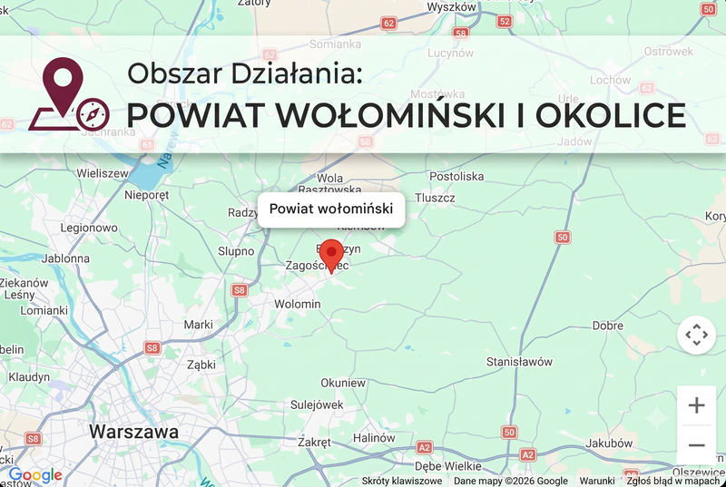 Mapa obszaru działania
